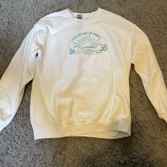 Life Is Better Up North White Sweatshirt - Picture 1 of 1